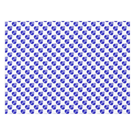 Teardrop Cross auf Blue Tischdecke (Vorderseite (Horizontal))