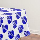 Teardrop Cross auf Blue Tischdecke (Beispiel)