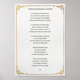 Teardrop des Berges Poster