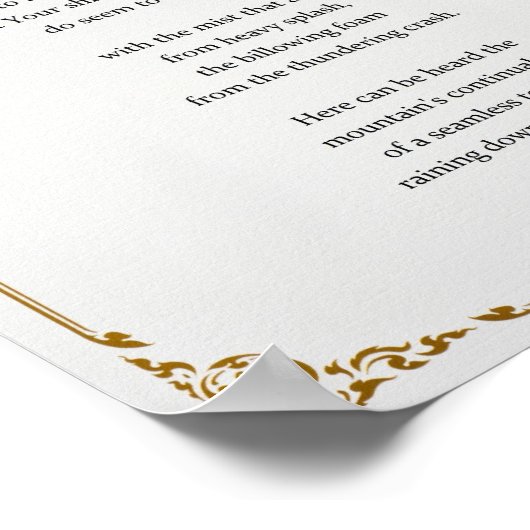 Teardrop des Berges Poster (Ecke)