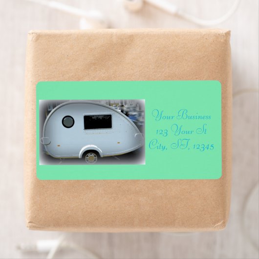 Teardrop gypsy caravan happy camping (Insitu)