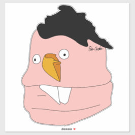 Teardrop nose goofy puppet aufkleber