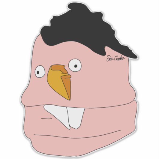 Teardrop nose goofy puppet aufkleber (Vorderseite)