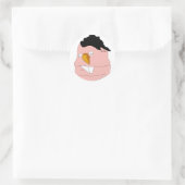 Teardrop nose goofy puppet runder aufkleber (Tasche)