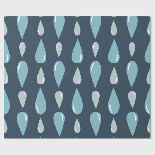 Teardrop Rainfall Pattern Geschenkpapier (Flach)