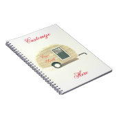 Teardrop Sinti und Roma Caravan casa Notizblock (Rechte Seite)