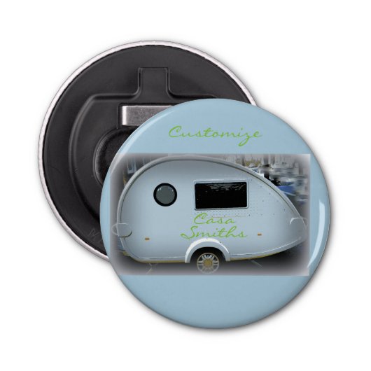 Teardrop Sinti und Roma Caravan Flaschenöffner (Vorderseite)