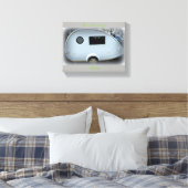 Teardrop Sinti und Roma Caravan Happy Camping Thun Leinwanddruck (Insitu (Schlafzimmer))
