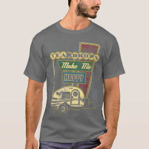Teardrop Trailer machen mich glücklich Retro Camp T-Shirt