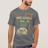 Teardrop Trailer machen mich glücklich Retro Campe T-Shirt (Vorderseite)