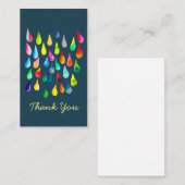 Teardrops Aquarell farbenfroh whimsical Mitteilungskarte (Vorne/Hinten)