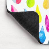 Teardrops Aquarell farbenfroh whimsical Mousepad (Ecke)