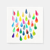 Teardrops Aquarell farbenfroh whimsical Serviette (Vorderseite)