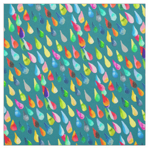 Teardrops Aquarell farbenfroh whimsical Stoff
