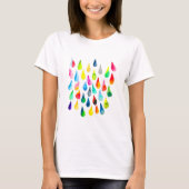 Teardrops Aquarell farbenfroh whimsical T-Shirt (Vorderseite)