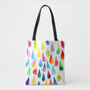 Teardrops Aquarell farbenfroh whimsical Tasche