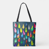 Teardrops Aquarell farbenfroh whimsical Tasche (Rückseite)