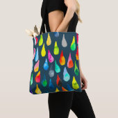 Teardrops Aquarell farbenfroh whimsical Tasche (Von Nahem)