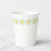 Teardrops grün, gelb und orange pappbecher (Rückseite)