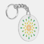 Teardrops grün, gelb und rot schlüsselanhänger (Vorderseite links)