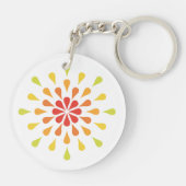 Teardrops rot, orange und gelb schlüsselanhänger (Rückseite)