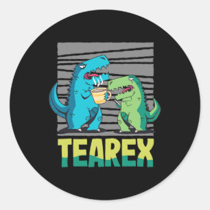 Tearex Tea Drinker Dinosaurier Tyrannosaurus TeaRe Runder Aufkleber