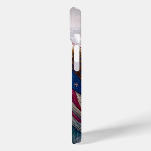 Tearful Bald Eagle mit amerikanischer Flagge Case-Mate iPhone Hülle (Rückseite / Links)