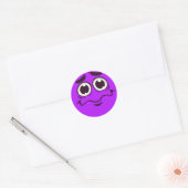 Tearful Emoji Runder Aufkleber (Umschlag)