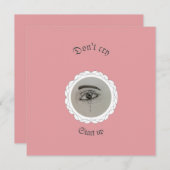 Tearing eye Throw Pillow Feiertagskarte (Vorne/Hinten)