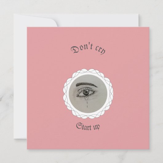 Tearing eye Throw Pillow Feiertagskarte (Vorderseite)