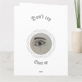 Tearing eye Throw Pillow Karte (Rückseite)