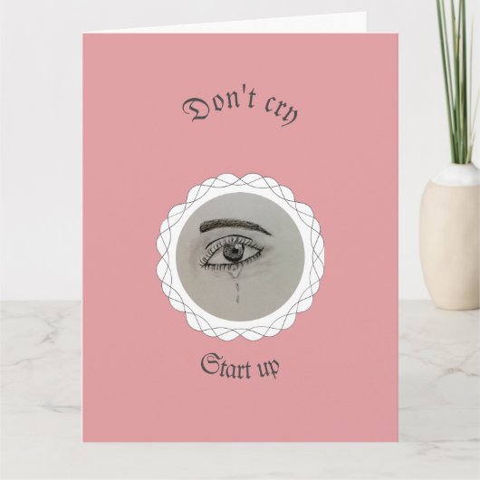 Tearing eye Throw Pillow Karte (Vorderseite)