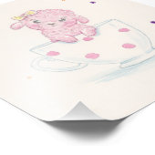 TeaRose Der rosa Teacup Poodle-Druck Fotodruck (Ecke)