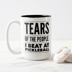 TEARS DER MENSCHEN, DIE ICH IN PICKLEBALL BEFINDE ZWEIFARBIGE TASSE