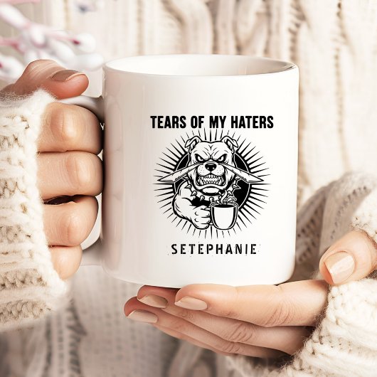 Tears Of My Haters Mug, Funny Bulldog Mug, Haters  Jumbo-Tasse