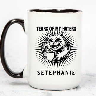 Tears Of My Haters Mug, Funny Cats Mug, Haters Tasse