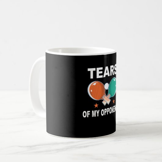 Tears Table Tennis Opponents Ping Pong Match Kaffeetasse (Vorderseite Links)