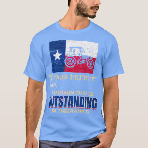 Teas Bauer eine Person, die in ihrem F herausragt T-Shirt