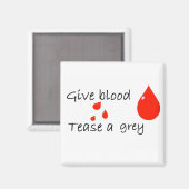 Tease a grau magnet (Vorderseite/Rückseite)