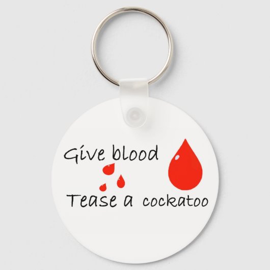 Tease ein Kakadu Schlüsselanhänger (Vorderseite)