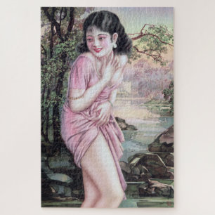 Tease im Stream Oasis von Shanghai China Girl Puzzle