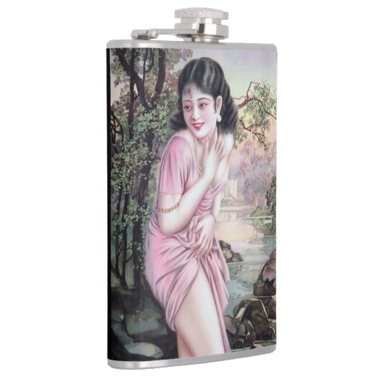 Tease in Stream Oasis von Shanghai China Girl Flachmann (Rechts)