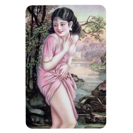 Tease in Stream Oasis von Shanghai China Girl Magnet (Vertikal)