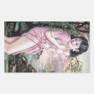 Tease in Stream Oasis von Shanghai China Girl Rechteckiger Aufkleber