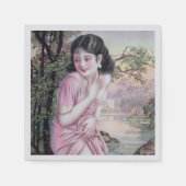 Tease in Stream Oasis von Shanghai China Girl Serviette (Vorderseite)