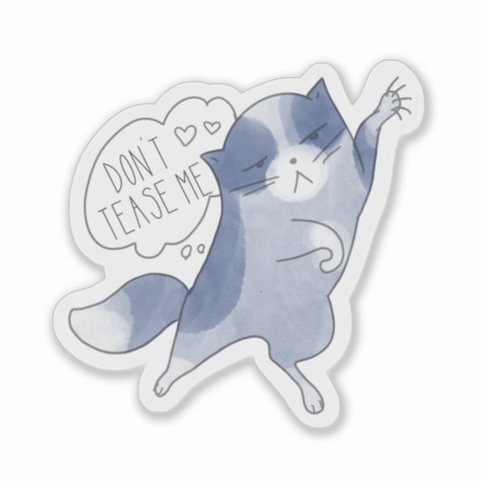 Tease mich nicht von Kitty Aufkleber (Vorderseite)