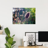 Teasel-Blume im Herbst Poster (Heimbüro)