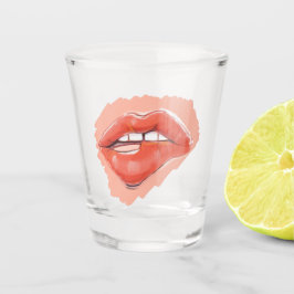 Teaser Lip-Biting-Shot-Glas | Koketter Cocktail Schnapsglas