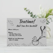 Teatime! Einladung (Stehend Vorderseite)