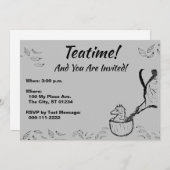 Teatime! Einladung (Vorne/Hinten)